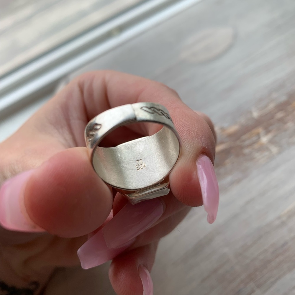 925 Peruvian Amazonite Ring + 2 Gifts - image 6